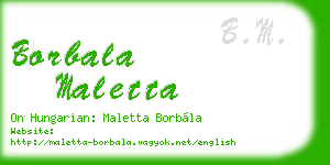 borbala maletta business card